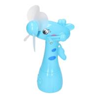 Waterspray ventilator - giraffe - blauw - voor kinderen - waterverstuiver - zomerventilator - 15 cm