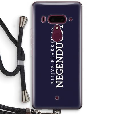 Blijve plakken in Negenduust: HTC U12+ Transparant Hoesje met koord