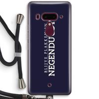 Blijve plakken in Negenduust: HTC U12+ Transparant Hoesje met koord