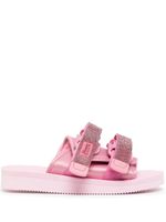 Blumarine x Suicoke claquettes à ornements strassés - Rose - thumbnail