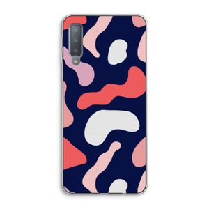 Memphis Shapes Pink: Samsung Galaxy A7 (2018) Transparant Hoesje
