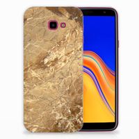 Samsung Galaxy J4 Plus (2018) TPU Siliconen Hoesje Marmer Creme