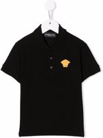 Versace Kids polo à logo Medusa brodé - Noir