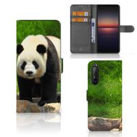 Sony Xperia 1 II | Telefoonhoesje | Met pasjeshouder | Panda
