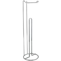 Wc/toiletrolhouder reservoir - metaal - zilver - 54 cm - Voor 4/5 rollen - thumbnail