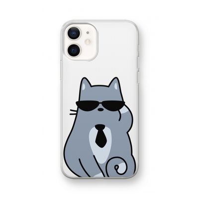 Cool cat: iPhone 12 mini Transparant Hoesje