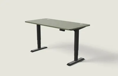 Desktronic HomePro bureau Zwart / Olijfgroen / 160x80 cm