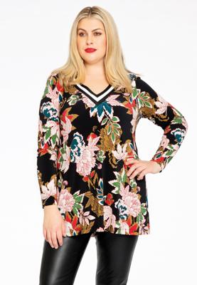 Yoek Tuniek wide bottom TOKYO | Zwart | Maat 46/48