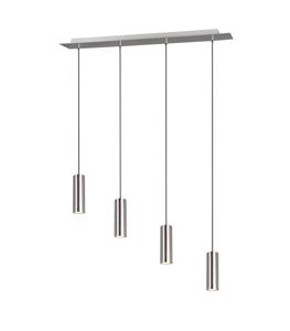 Trio Hanglamp Marley 4-lichts nikkel mat 312400407