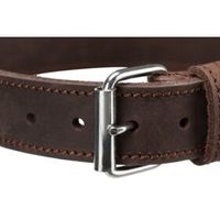 Trixie halsband hond rustic vetleer grijs (57-66X3 CM) - thumbnail