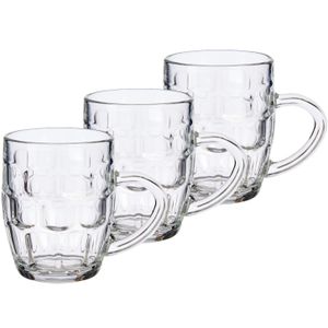 Set van 6x stuks glazen bierpullen/pitchers 280 ml