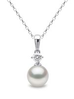 Yoko London collier en or blanc 18ct serti de perles et de diamants - Argent - thumbnail