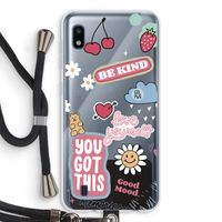 Positivity: Samsung Galaxy A10 Transparant Hoesje met koord