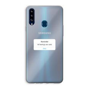 Reminder: Samsung Galaxy A20s Transparant Hoesje