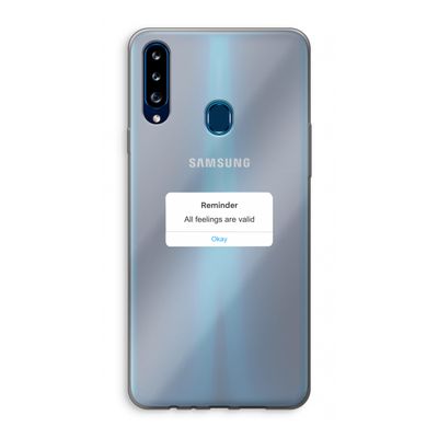 Reminder: Samsung Galaxy A20s Transparant Hoesje