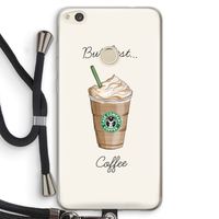 But first coffee: Huawei Ascend P8 Lite (2017) Transparant Hoesje met koord