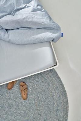 Auping Organic Satijnkatoen Hoeslaken light grey