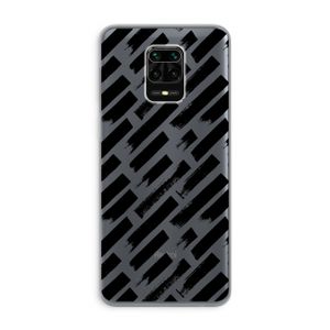 Zwarte vegen: Xiaomi Redmi Note 9 Pro Transparant Hoesje