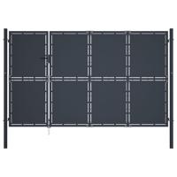 Poort 350x175 cm staal antraciet