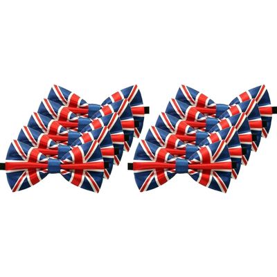 10x Engeland verkleed vlinderstrikjes 12 cm voor dames/heren