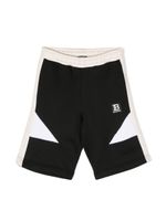 Balmain Kids short de sport à design colour block - Noir