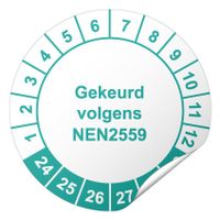Keuringssticker gekeurd volgens NEN 2559 - 30 mm - 100 stickers - thumbnail