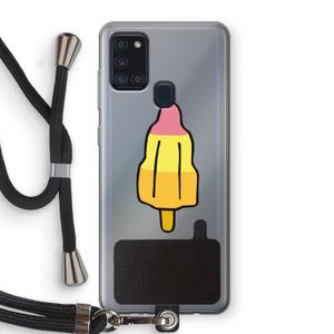 Raketijsje: Samsung Galaxy A21s Transparant Hoesje met koord