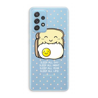 Sleep All Day: Samsung Galaxy A73 Transparant Hoesje