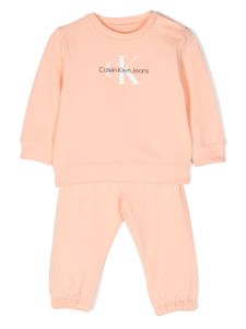 Calvin Klein Kids survêtement à logo imprimé - Orange