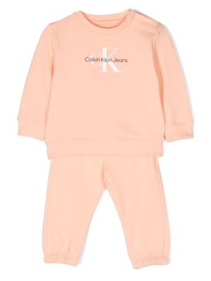Calvin Klein Kids survêtement à logo imprimé - Orange