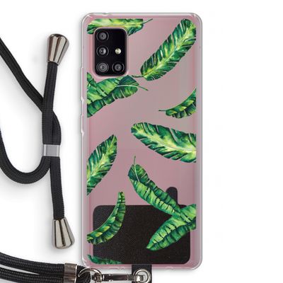 Lange bladeren: Samsung Galaxy A51 5G Transparant Hoesje met koord