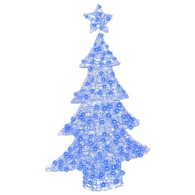 Kerstboom met 100 LED Blauw 120 cm Acryl