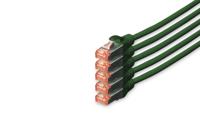 Digitus DK-1644-100-G-5 RJ45 Netwerkkabel, patchkabel CAT 6 S/FTP 10.00 m Groen Folie afscherming, Afscherming totaal, Afgeschermd, Halogeenvrij, Simplex, - thumbnail