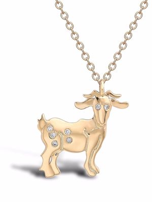 Pragnell pendentif Zodiac Goat en or 18ct pavé de diamants
