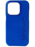 Off-White coque d'iPhone 14 Pro à logo embossé - Bleu