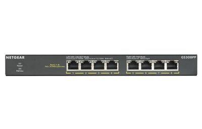 NetgearGS308PP-100EUS Switch Zwart