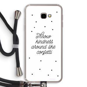 Confetti: Samsung Galaxy J4 Plus Transparant Hoesje met koord