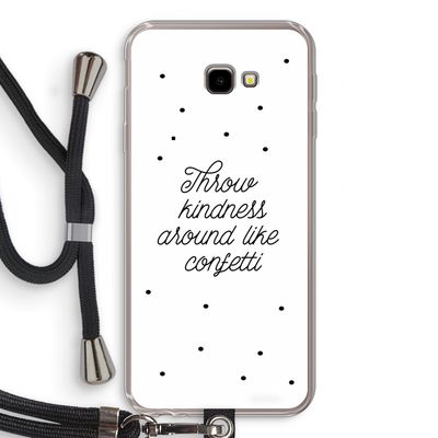 Confetti: Samsung Galaxy J4 Plus Transparant Hoesje met koord