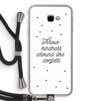 Confetti: Samsung Galaxy J4 Plus Transparant Hoesje met koord