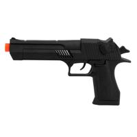 Boland verkleed speelgoed wapens - Politie/Soldaten pistool - zwart - 21 cm