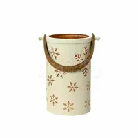 Lantaarn Snowflake IJzer Crème-Wit 26cm