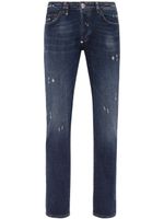 Philipp Plein jean skinny à effet usé - Bleu