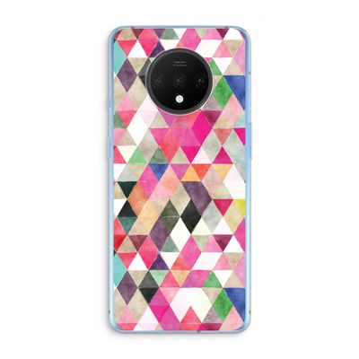 Gekleurde driehoekjes: OnePlus 7T Transparant Hoesje