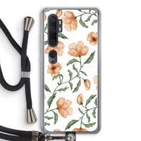 Peachy flowers: Xiaomi Mi Note 10 Pro Transparant Hoesje met koord
