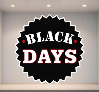 Black friday sticker circulaire Black Days