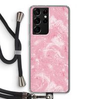 Abstract Painting Pink: Samsung Galaxy S21 Ultra Transparant Hoesje met koord