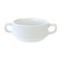 Kommetje/schaaltje voor dessert/soep/ontbijt - Porselein - D10 x 5.5 cm - wit - stapelbaar Kommetje/schaaltje voor dessert/soep/ontbijt - Porselein - D10 x 5.5 cm - wit - stapelbaar