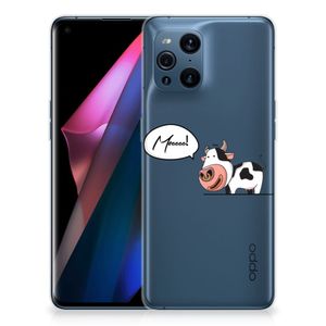 OPPO Find X3 | X3 Pro Telefoonhoesje met Naam Cow