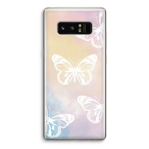 White butterfly: Samsung Galaxy Note 8 Transparant Hoesje