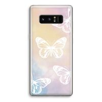 White butterfly: Samsung Galaxy Note 8 Transparant Hoesje White butterfly: Samsung Galaxy Note 8 Transparant Hoesje